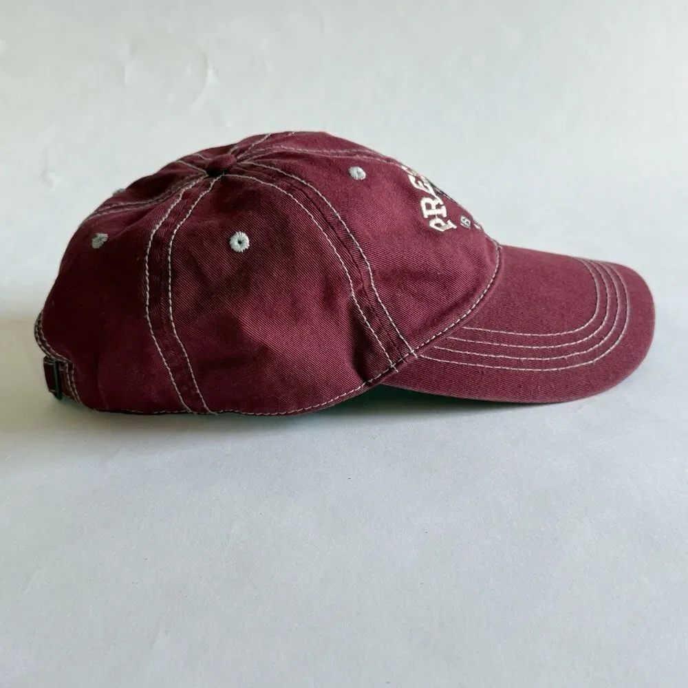 Prescott Arizona Est. 1864 Cotton Maroon Red Adjustable Buckle Backstrap Hat Cap